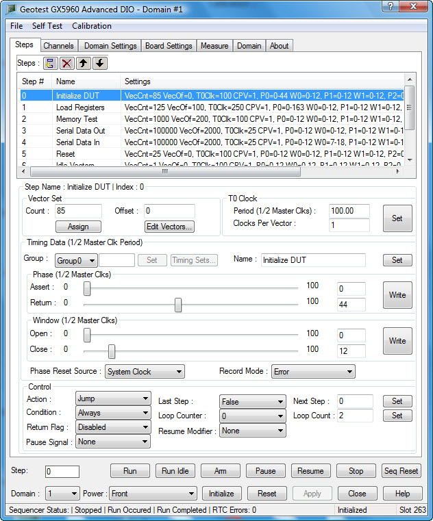 GtDio6x Panel Steps Page